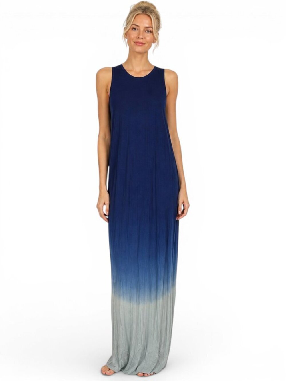 Young Fabulous & Broke Ombre Tie Dye Racerback Draped Armholes Maxi Dress NWT M
